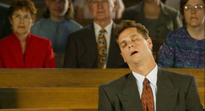 SleepingInCurch